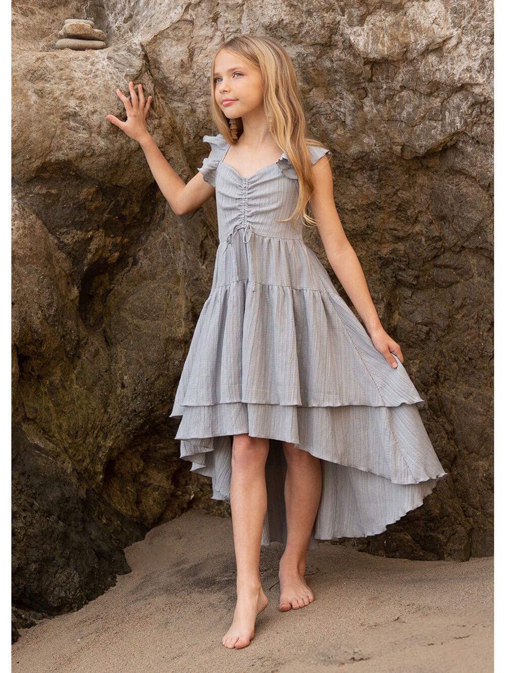 Joyfolie Mia Joy Tara Dress in Blue Dust Girl’s Size 4